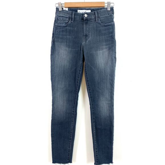 Frank & Eileen Sligo Mid Rise Raw Hem Crop Stretch Skinny Jean 2022 Wash Size 26 - Picture 4 of 8